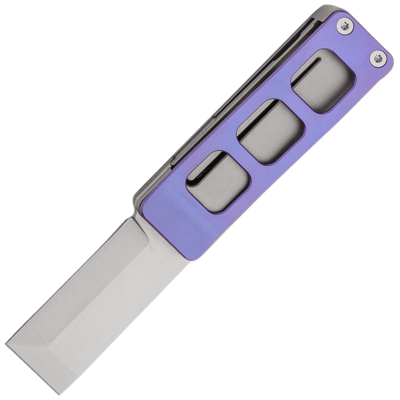 Petrified Fish PFE09PS Cash vreckový nôž 4,6 cm, Satin, fialová, titán