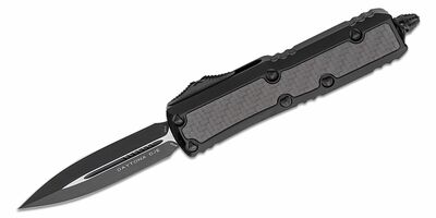 Microtech 126-1TCFIS Daytona Tactical automatický nůž 7,9 cm, celočerná, hliník, uhlíkové vlákno