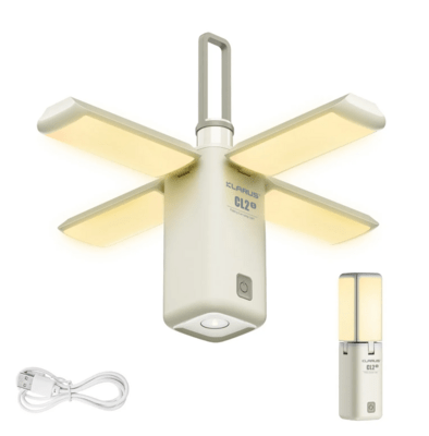 KLARUS CL2S IVORY WHITE Kempová lampa 750 lm, polohovatelná, baterie 5400mAh, krémová