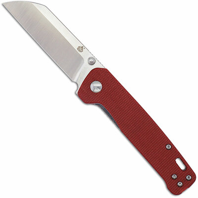 QS130-D QSP Knife Penguin D2, červená Micarta
