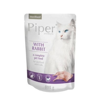 PIPER 12802143 CAT kapsička pre sterilizované mačky - králik 100g