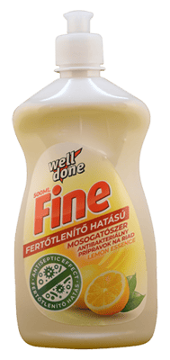 Well Done Fine Lemon Essence antibakteriálny prípravok na umývanie riadu 500 ml - citrón