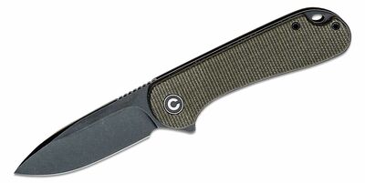 CIVIVI C907Z Elementum Dark Green zsebkés 7,5 cm, Black Stonewash, sötétzöld, Micarta