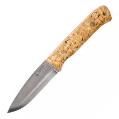 Casstrom CASS-10804 Woodsman Curly birch nôž do prírody 8,9 cm, drevo kučeravej brezy, puzdro