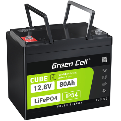 LFPGC12V80AH Green Cell batéria CUBE LiFePO4 80Ah 12.8V 1024 Wh