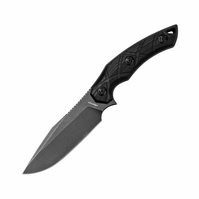 FOX kések FE-020 EDGE LYCOSA 2 BLACK taktikai kés 12,3 cm, Stonewash, fekete, G10