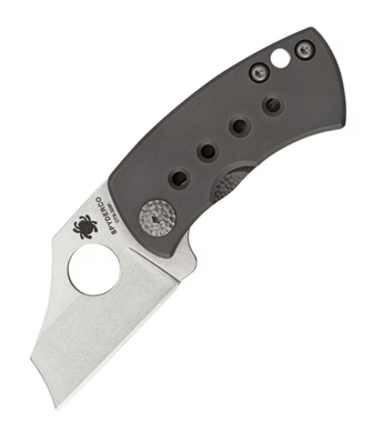 Spyderco C236TIP McBee malý vreckový nôž 3,9 cm, Stonewash, titán