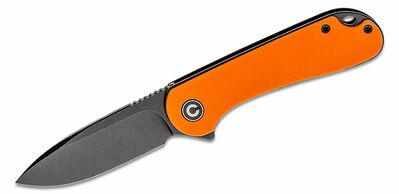 CIVIVI C907Y Elementum Orange zsebkés 7,5 cm, Fekete Stonewash, narancs, G10