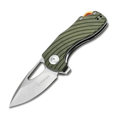 Magnum 01SC012 Ebihal zsebkés 6 cm, Stonewash, zöld, G10