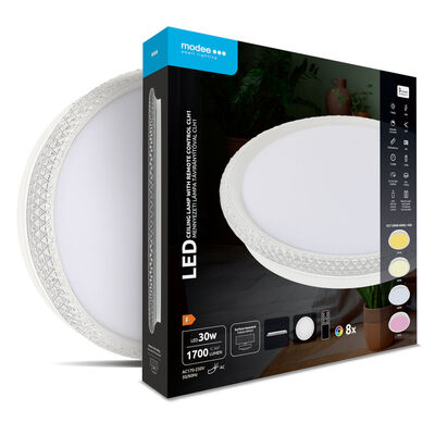 Modee kerek LED mennyezeti lámpa CLH1 30W 3CCT+RGB 1700lm, vezérlővel (ML-CLH1)