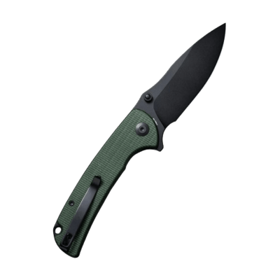 S23032-3 Sencut Pulsewave Green Canvas Micarta Handle
Black 9Cr18MoV Blade
Button Lock