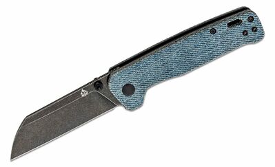 QSP Knife QS130-B2 Penguin Denim Black Stonewashed vreckový nôž 7,8 cm, modrá, Micarta 