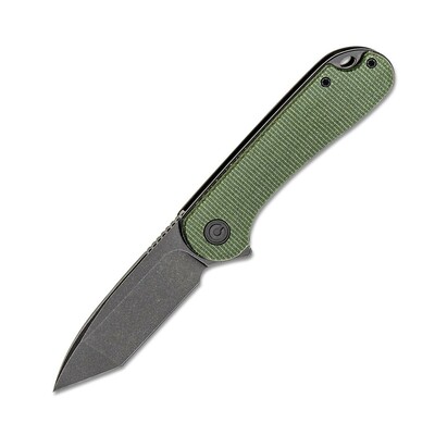 CIVIVI C907T-E Elementum Green Tanto zsebkés 7,5 cm, Black Stonewash, zöld, Micarta