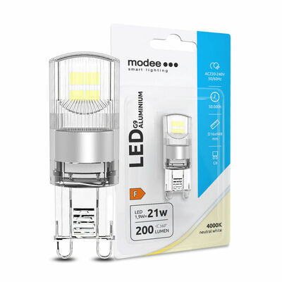 Modee LED žárovka G9 Aluminium 1,9W neutrální bílá (ML-G9A4000K1,9WNB1)