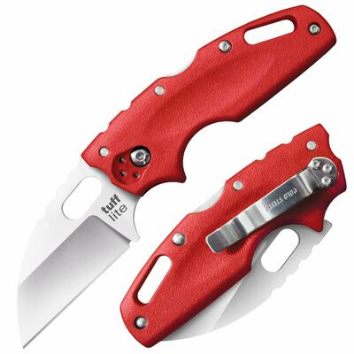 Cold Steel 20LTR Tuff Lite Plain  vreckový nôž 6,3 cm, Satin, červená, Griv-Ex