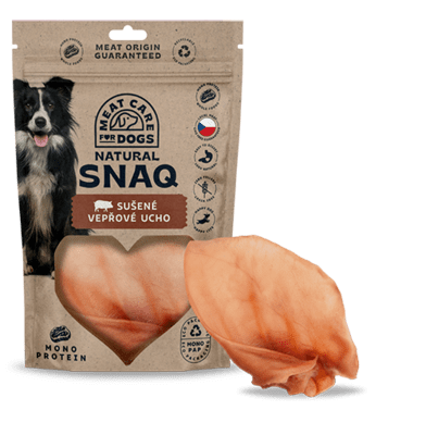 DOG SNAQ 99180 doplnkové krmivo pre psy - sušené bravčové ucho 1ks