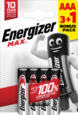 Energizer Max AAA alkalické baterie 4ks (3+1) E303341600