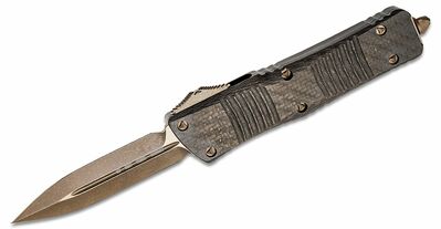 Microtech 142-13APCFS Combat Troodon Bronze Apocalyptic automatický nôž 9,5cm, čierna, CF, hliník