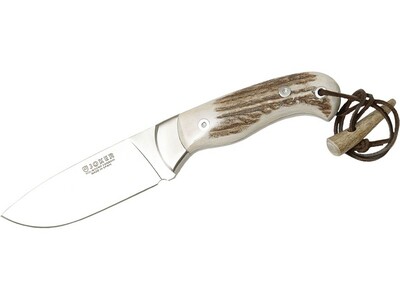 JOKER KNIFE CC08 Montes II lovecký nôž 10,5 cm, paroh, kožené puzdro