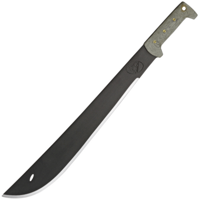 Condor CTK2020HCM El Salvador Machete machete 45,7 cm, fekete, zöld, Micarta, bőrtok
