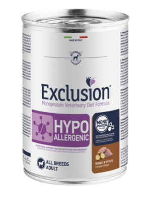 AM37 EXCLUSION HYPOALLERGENIC RABBIT & POTATO ALL BREEDS conf. 400 gr