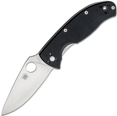 Spyderco C122GP Tenacious Plain kapesní nůž 8,3 cm, Satin, černá, G10