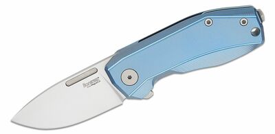 LionSteel NA01 BL NANO vreckový nôž 6,5 cm, Satin, modrá, titán