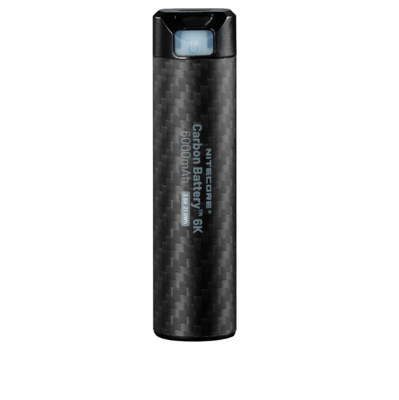 Nitecore Carbon Battery™ 6K újratölthető szénszálas akkumulátor, 6000 mAh, USB-C