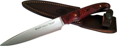 CRIOLLO-17 Muela 170mm blade, full tang, coral pakkawood scales