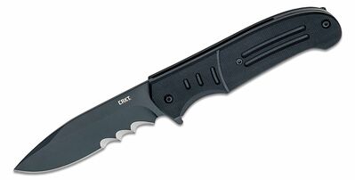 CRKT CR-6885 Ignitor® Assisted Fekete zsebkés 8,8 cm, teljesen fekete, G10