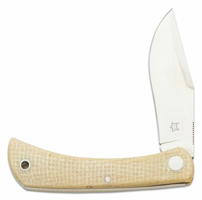 FX-582 MI FOX knives  LIBAR FOLDING KNIFE,BLD M390 STAINLESS STEEL,NATURAL MICARTA HDL