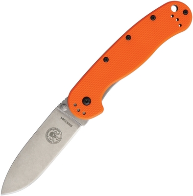 ESEE BRK1301OR Avispa Orange zsebes kültéri kés 8,9 cm, Stonewash, narancs, FRN