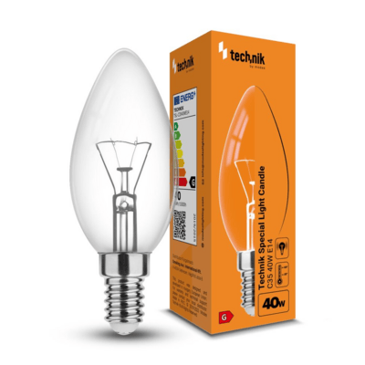 Technik Special Light špeciálna žiarovka C35 40W E14 teplá biela (TSL-C3540WE14)