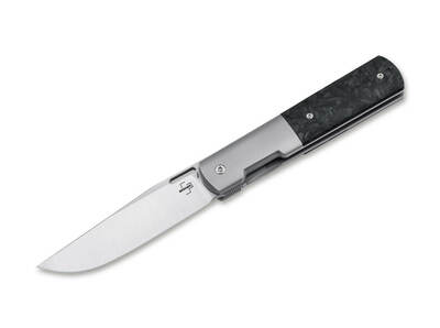 Böker Plus 01BO490 URBAN BARLOW MCF zsebkés 7,7 cm, szénszálas, titán, nylon hüvely