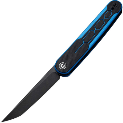 C23015-3 CIVIVI KwaiQ Milled Blue/Black G10 Handle Black Stonewashed Nitro-V Blade Lin