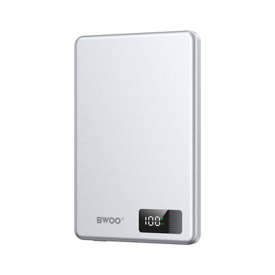 BWOO P75 ultratenká magnetická hliníková powerbanka 20W 5000 mAh, stříbrná (GSM193926)