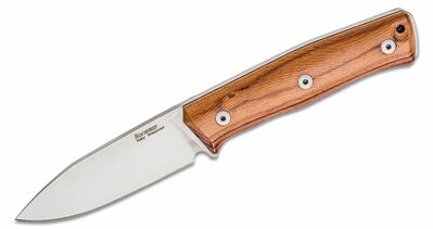 LionSteel B35 ST kültéri kés 9 cm, Santos fa, bőr hüvely