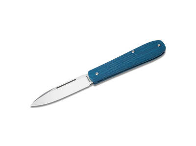 Böker Manufaktur Solingen 112944 COFFIN vreckový nôž 8 cm, modrá, Micarta, plstené puzdro