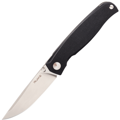Ruike M661-TZ zsebkés 7,4 cm, gyöngyszórt, fekete, szürke, G10, titán