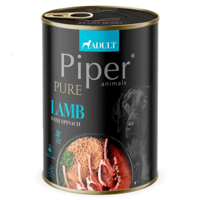 PIPER 11802473 PURE konzerv kutyáknak - bárány/spenót 400g