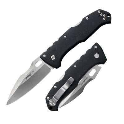 Cold Steel 20NU PRO LITE SPORT vreckový nôž 8,9 cm, Stonewash, čierna, GFN, spona