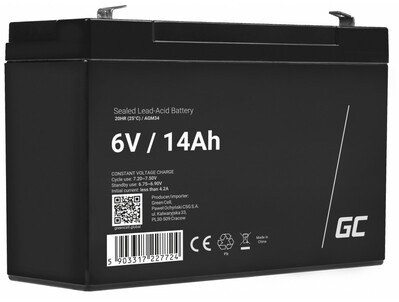 Green Cell AGM34 AGM baterie 6V 14Ah