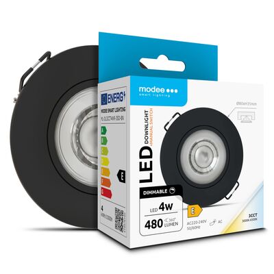 Modee LED okrúhle svietidlo 4W 3CCT 480lm D80xH32mm, čierna (ML-DL3CC4WR-3SD-BN)