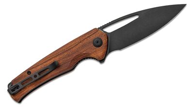 S21013-4 Sencut Mims Guibourtia fa nyél fekete kőmosott 9Cr18MoV pengebetét Loc