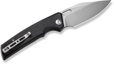 S23018-4 Sencut GlideStrike fekete vászon Micarta nyél, szatén bevonatú 9Cr18MoV penge