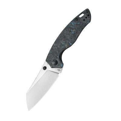 Kizer Ki4593A1 Towser K Szatén zsebkés 8,6 cm, kék-fekete, FAT Carbon (szénszálas)