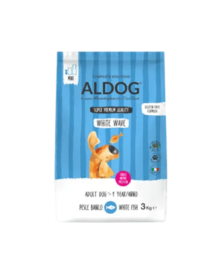 Aldog 2D-WW3S White Wave Mini granulátum felnőtt kutyáknak, kistestűeknek, fehérhalaknak, 3 kg