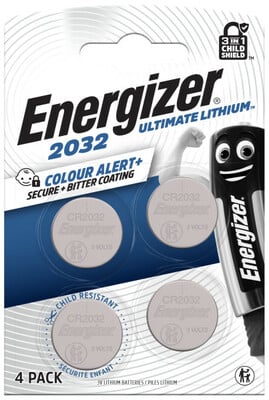 Energizer Ultimate Lithium gombíková batéria CR2032 4ks, technológia Color Alert E304206100 