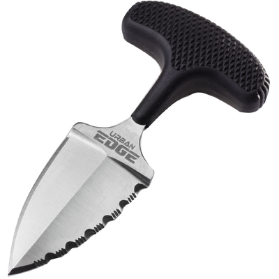 43XLS Cold Steel Urban Edge 50/50 Edge tlačná dýka 6,4 cm, čierna, Kray-Ex, puzdro Secure-Ex