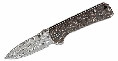 QSP Knife QS131-S Hawk Laminated kapesní nůž 8,2 cm, damašek, měď, uhlíkové vlákno